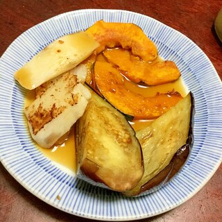 ナスと長芋とカボチャの焼き浸し。